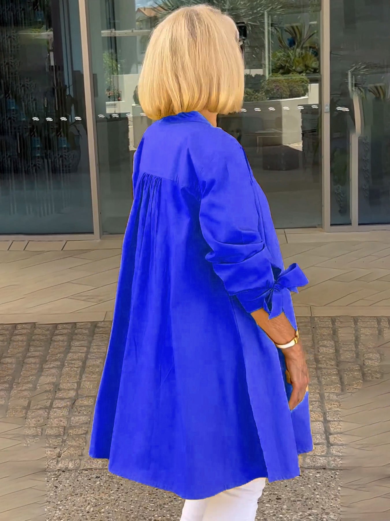 ⏳ Limited time 50% off! 💥Solid Color Long Cotton Shirt Jackets For Women(The more you buy, the higher the discount)