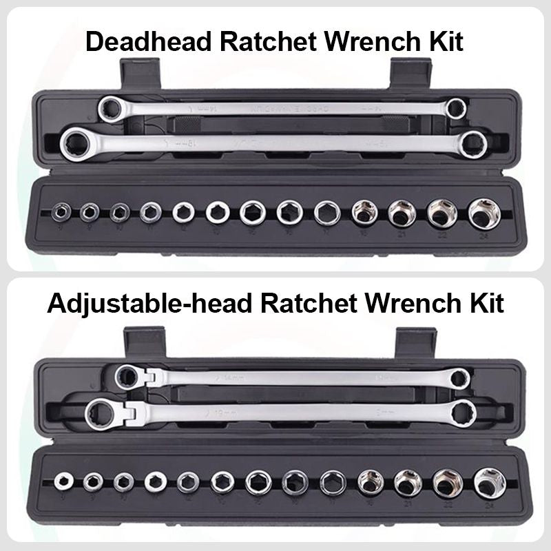 💥15pcs Adjustable Ratchet Wrench Kit