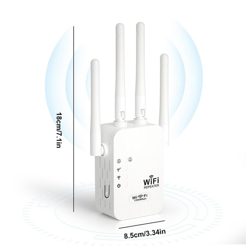 🎁Last Day Promotion 49% 🔥WiFi Extender 2025,1200Mbps Dual Band (5GHz/2.4GHz) Signal Booster, Covers 10,000 sq. ft & 50 Devices, Repeater with Ethernet Port for Home, Gifts