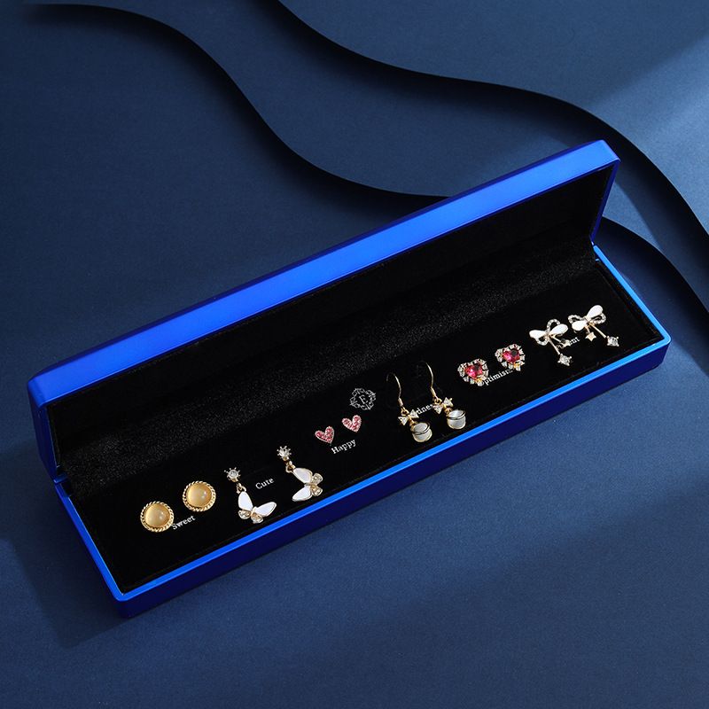 💝Le meilleur cadeau de Noël🎁Ensemble de boucles d'oreilles élégantes en argent S925 et zircon (6 paires) - Cadeau idéal