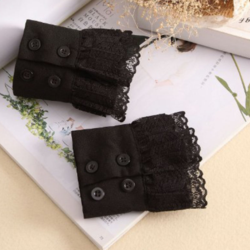 Detachable Elastic Lace Fake Sleeve Cuffs