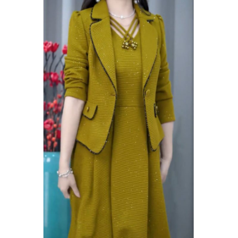 🎉Happy New Year! 50% OFF 🛍️Women’s Fashion Blazer and Sleeveless Dress 2 Piece Set