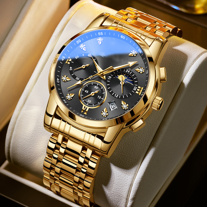 Men's Multifunction Chronograph Watch with Calendar
