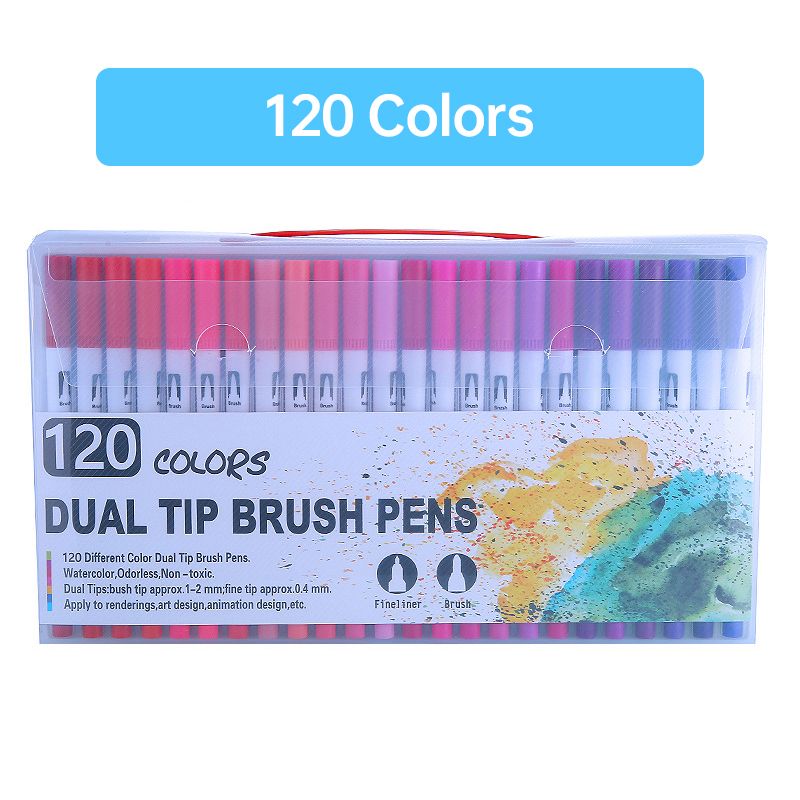 120 Colors Washable Dual-tip Painting Pens