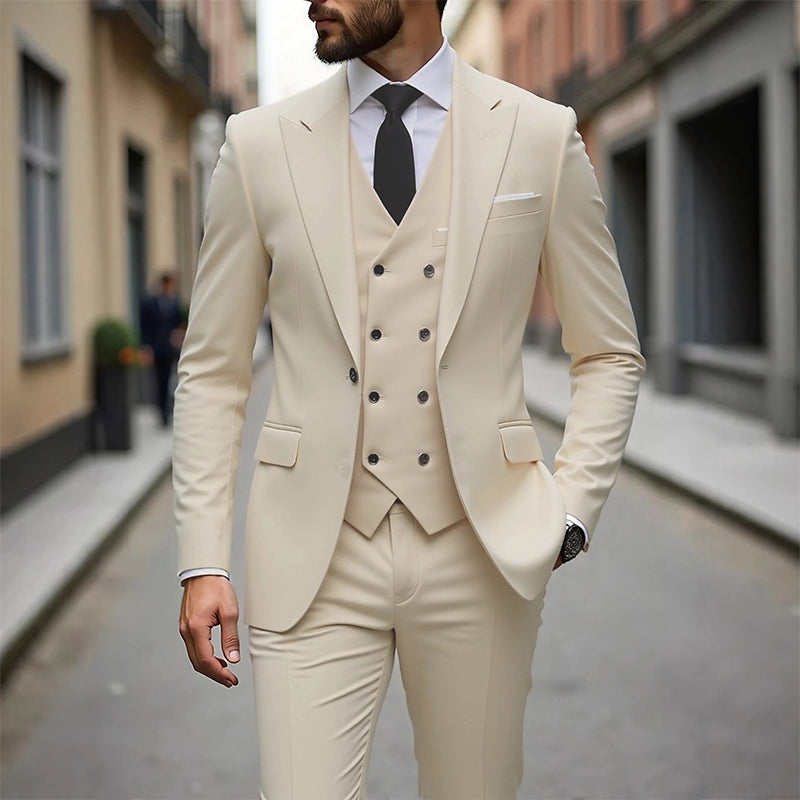 📢📢60% OFF !! ⏰Men's Slim-Fit 3-Piece Suit Set🕴️