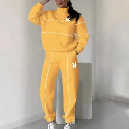 ✨Winter Offer💖Casual Line Sweatshirt 2-Piece Set