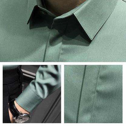 🎉2025 New Products Hot Sale✨Men's Wrinkle-Free Button-Down Shirt