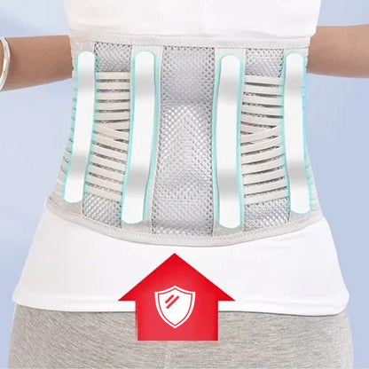 🔥Caring for your lumbar spine🎁🎄Heat-pressed Mesh Breathable Steel Plate Support Waist Protector