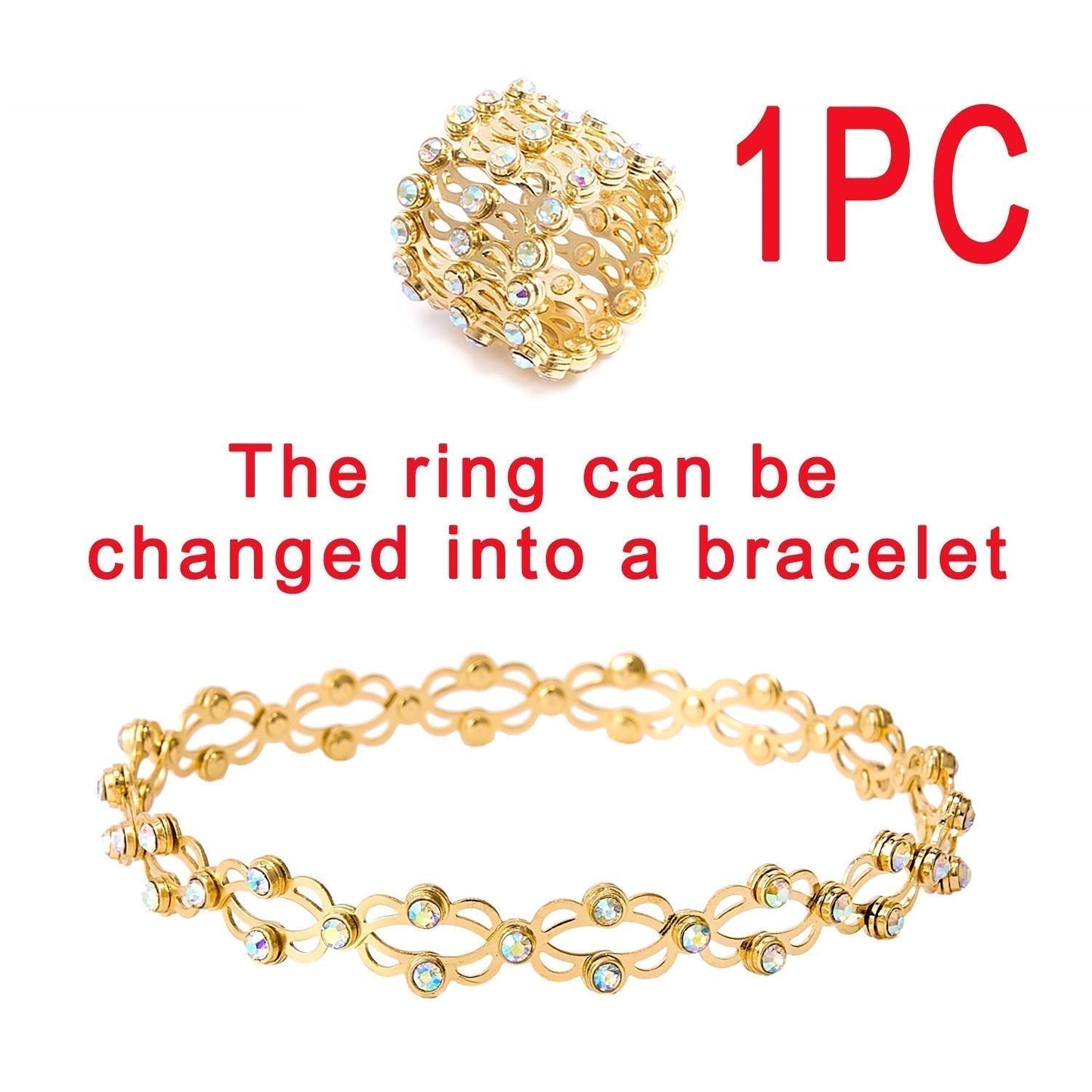 🔥Magic 2 in 1 Foldable Ring Bracelet🎅Limited time offer