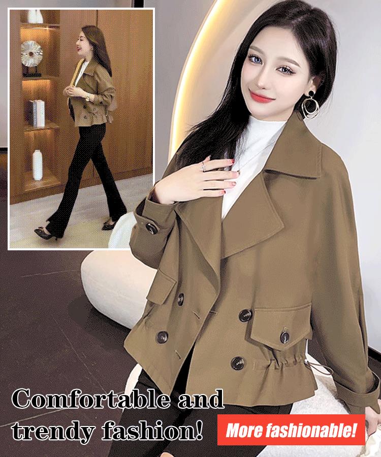 Trench de mode court de style coréen