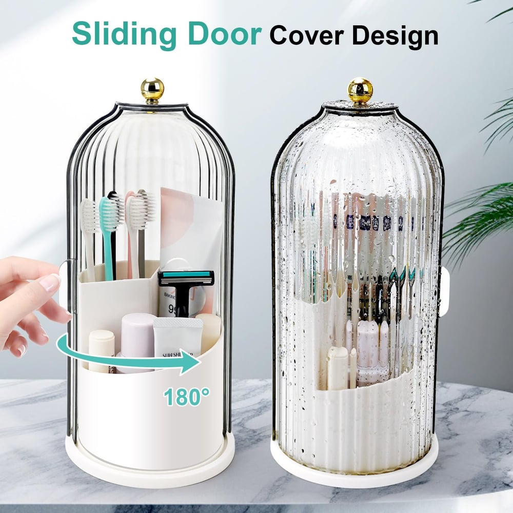 📢📢50%  OFF !! ⏰ Sliding Lid Toothbrush Organizer
