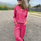 Women's Crewneck Sweatshirt & Drawstring Pants Set