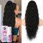 💜 LAST DAY PROMOTION - 45%OFF💜Curly Wavy Frizzy Hair Extension with Ponytail