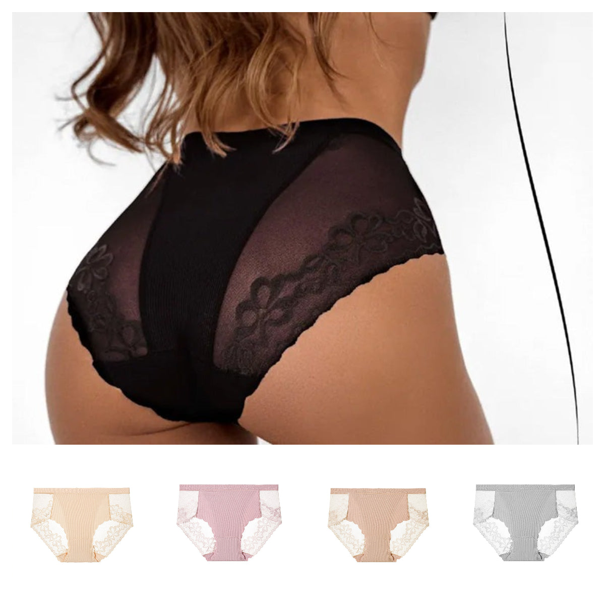 👙Sexy women's underwear🤩Floral lace-Netzstoff🏝️Leicht and breathable👙