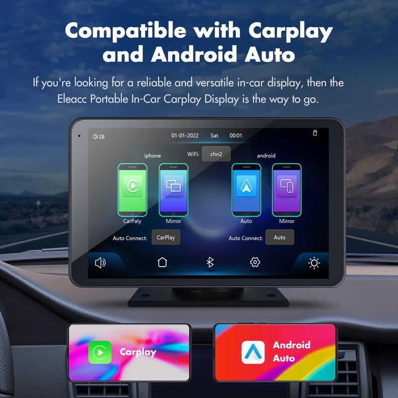 2025 Newest Portable Carplay Screen-Wide-Compatibility Multi-Device Car Infotainment System