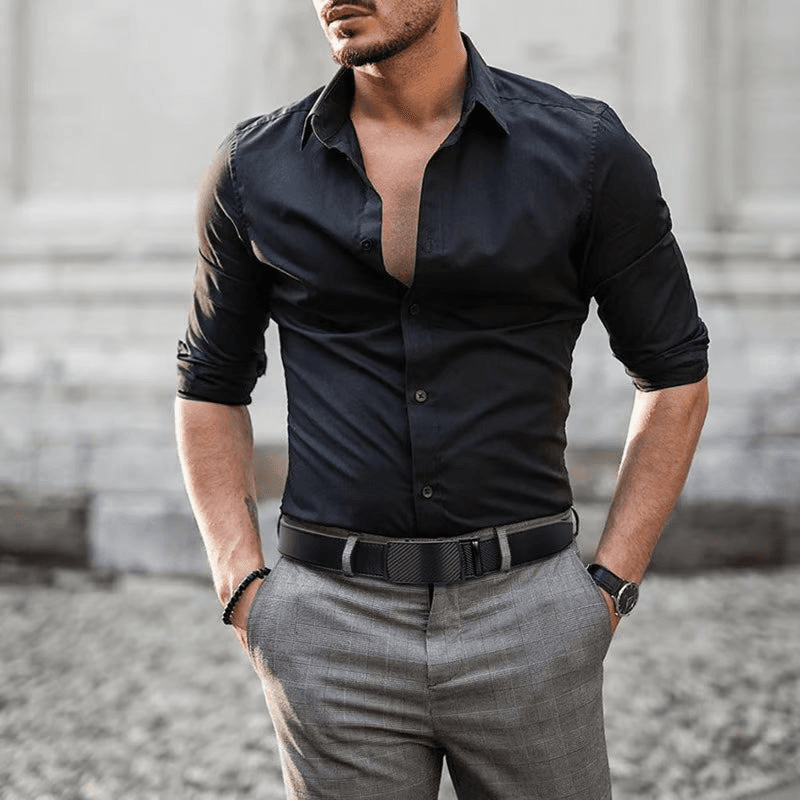 ✨️Best for Father's Day🎁 Leather Ratchet Belt With Adjustable Buckle💼