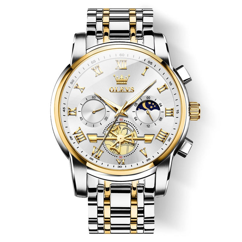 Luxury Design Dodecagon Quartz Watch New Multifunctional Men's Wristwatch