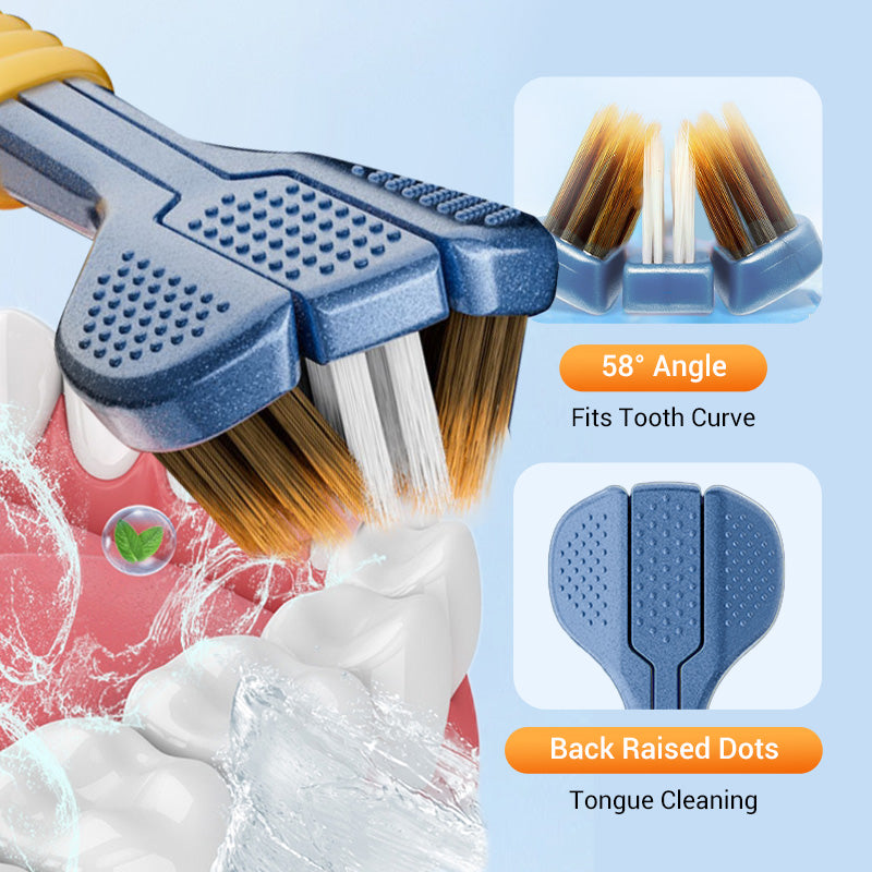 Three-head multi-angle cleaning toothbrush to ensure your oral safety📢📢Flash Sale: Ending in 3 Hours!⏰⏰