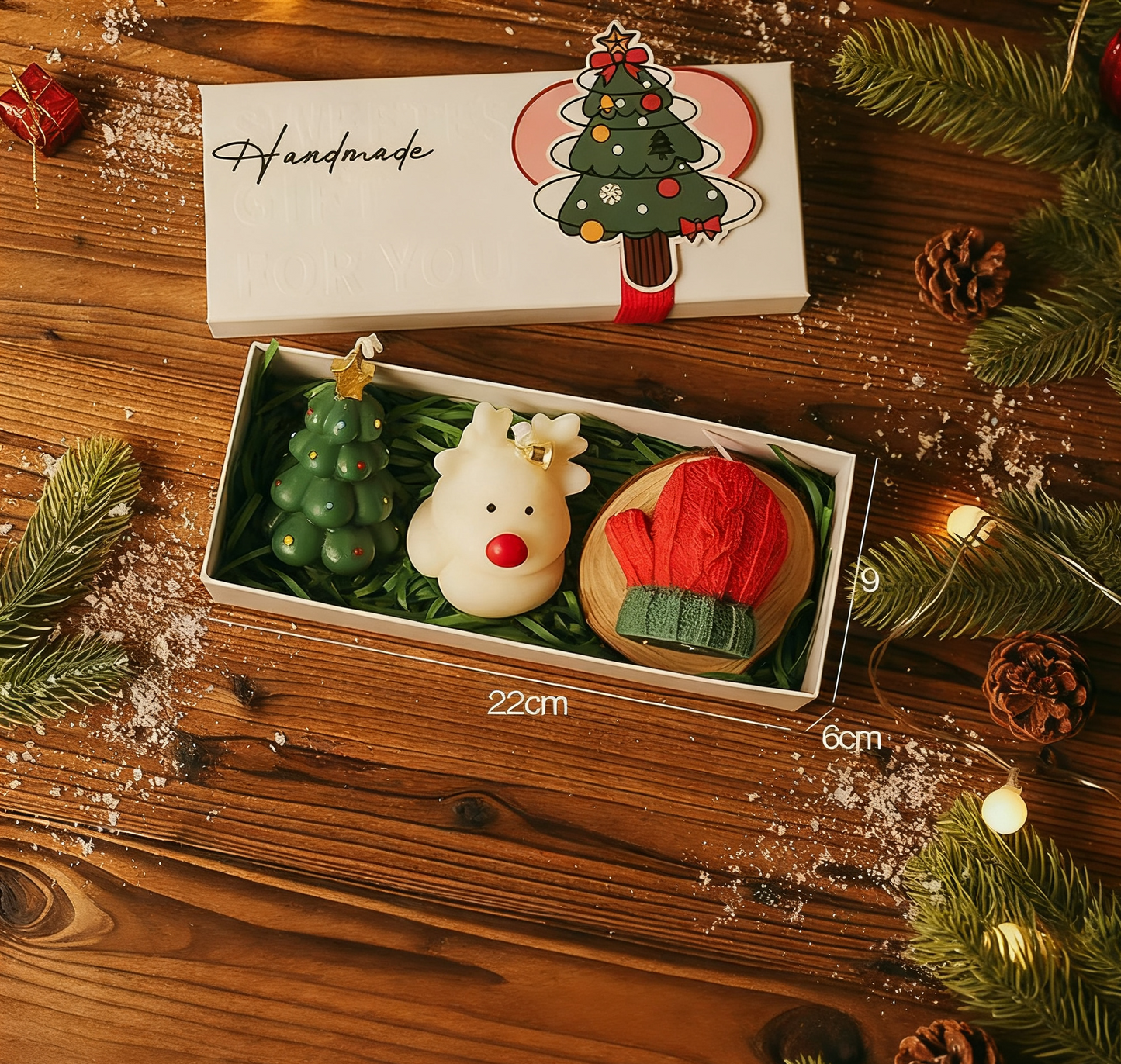 🕯️Cute Festive Scented Candles | Handmade Christmas Gift Set - Aromatherapy & Perfect Holiday Decor
