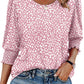 🌺Women Dressy Casual 3/4 Length Sleeve Blouses with Smocked Cuffs