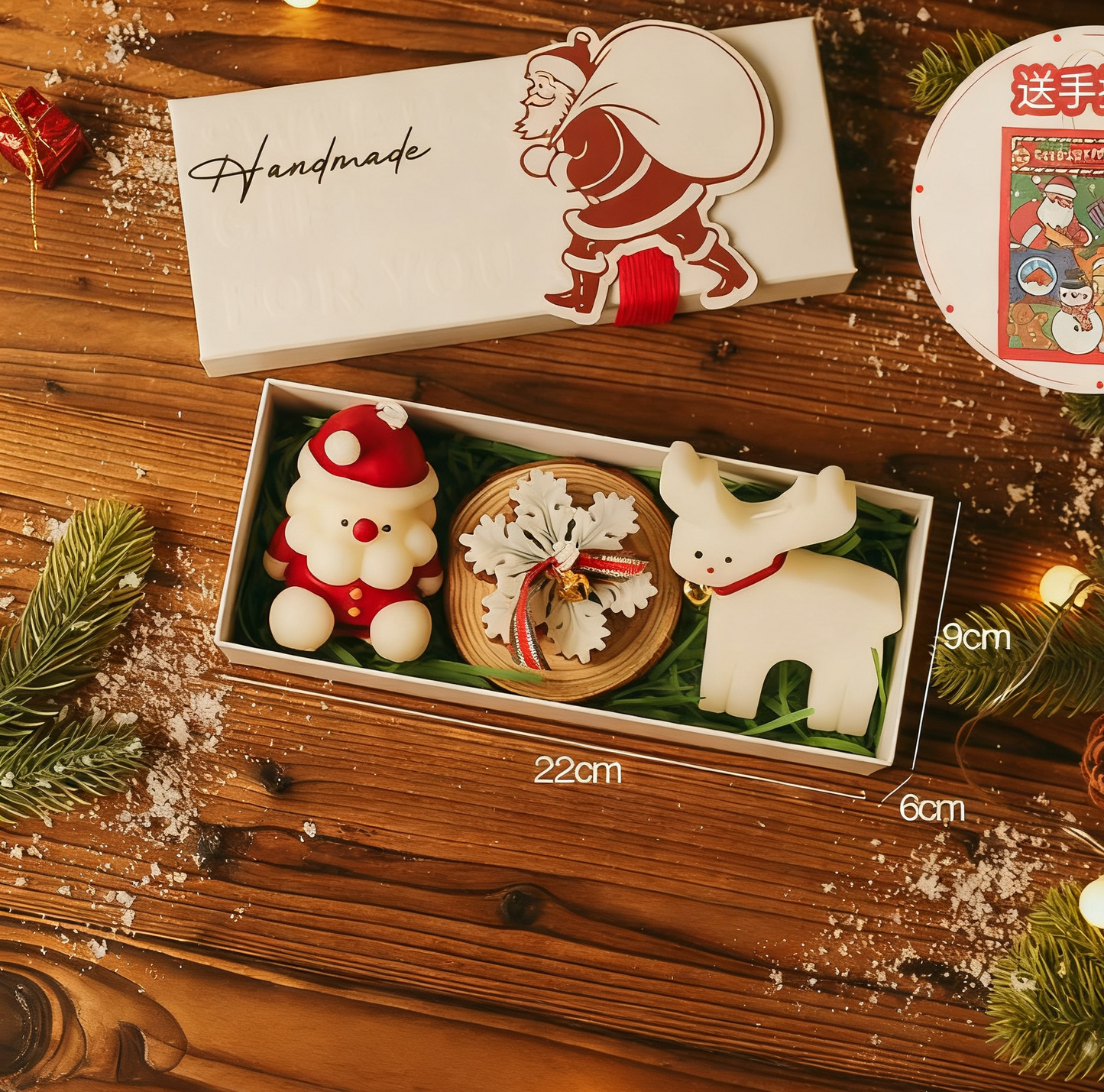 🕯️Cute Festive Scented Candles | Handmade Christmas Gift Set - Aromatherapy & Perfect Holiday Decor