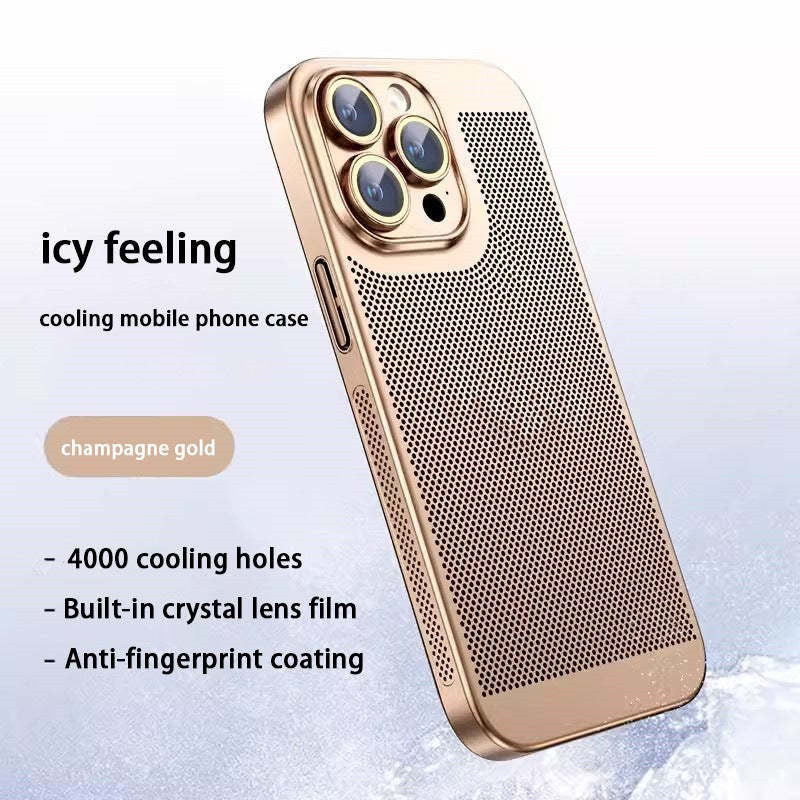 New Heat Dissipation Plating Fine Hole Protector Phone Case