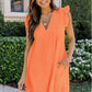 Summer V-neck short-sleeved hollow lace dress👗
