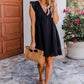Summer V-neck short-sleeved hollow lace dress👗