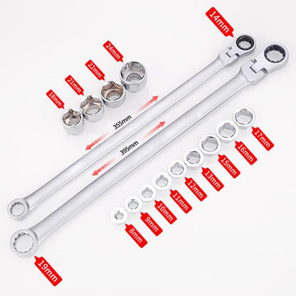 💥15pcs Adjustable Ratchet Wrench Kit