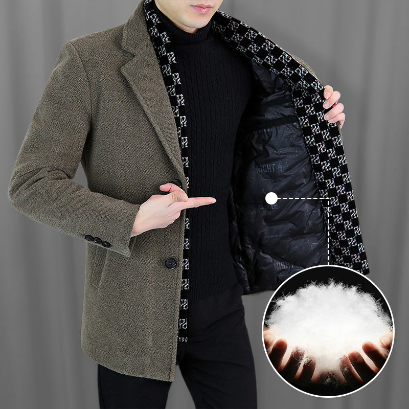 ❄️Winter-Specials❄️Men’s Tweed Jacket with White Duck Down Lining