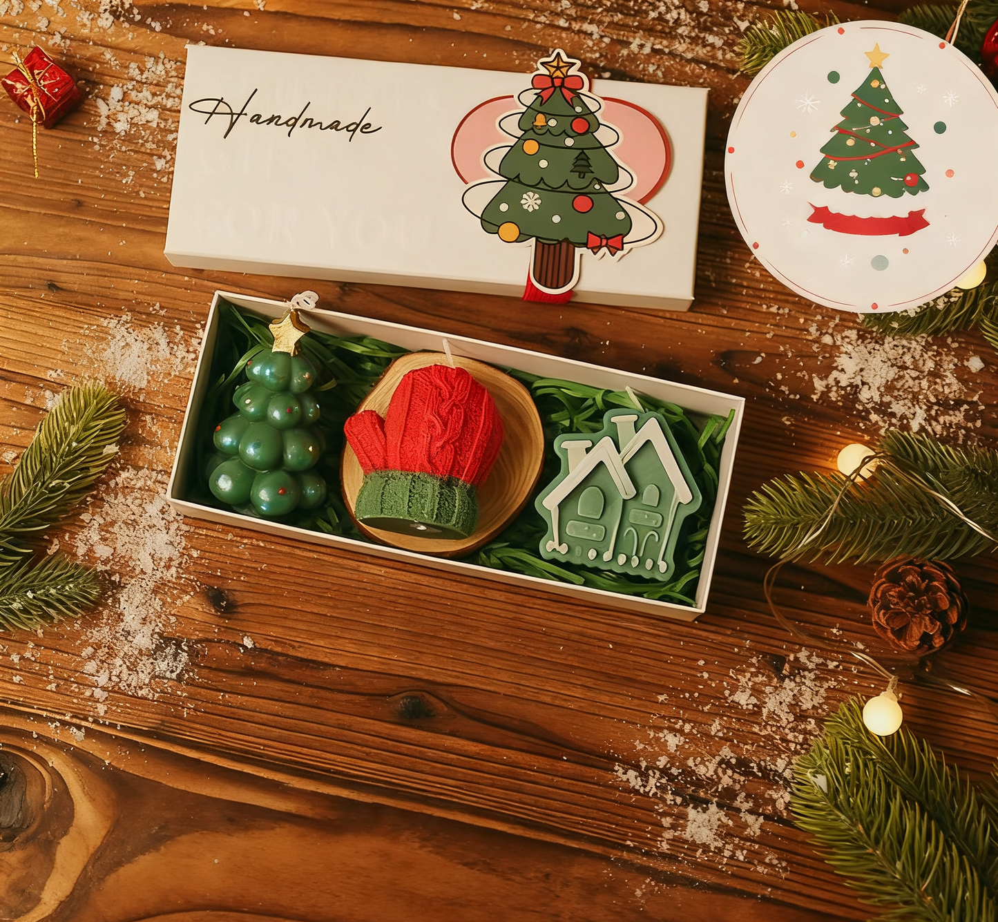 🕯️Cute Festive Scented Candles | Handmade Christmas Gift Set - Aromatherapy & Perfect Holiday Decor