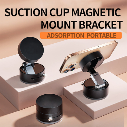 Multifunctional Foldable Vacuum Suction Cup Double-sided Magnetic Mobile Phone Holder