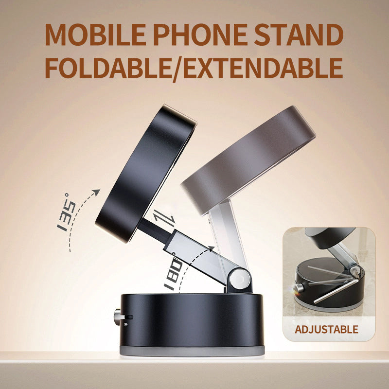 Multifunctional Foldable Vacuum Suction Cup Double-sided Magnetic Mobile Phone Holder