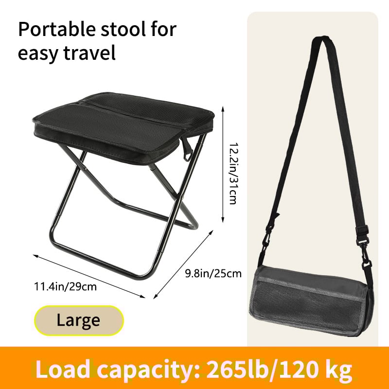🪑Ultra-Light Folding Stool – Supports Up to 265 lbs