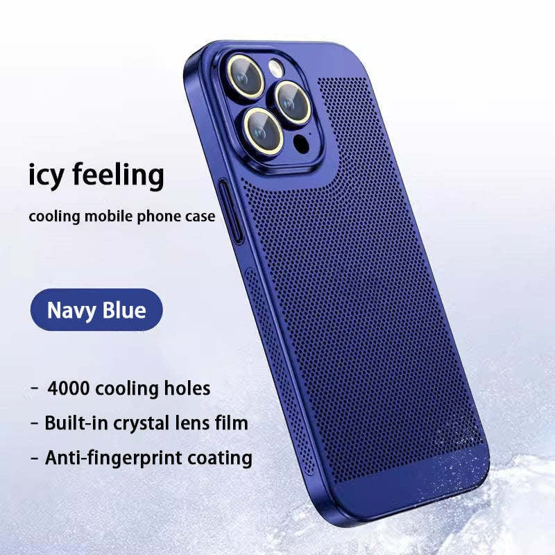 New Heat Dissipation Plating Fine Hole Protector Phone Case