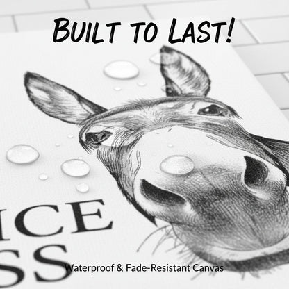 🥂 New Year, New Style: 50% Off Everything!Funny Bathroom Wall Art - "Nice Ass" Donkey Print