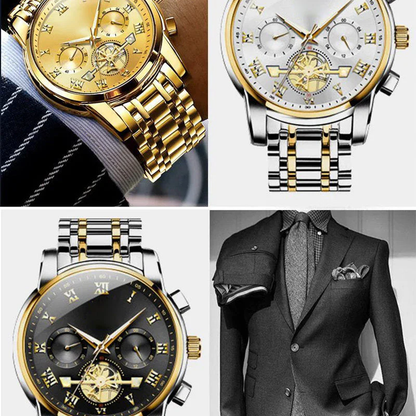 Luxury Design Dodecagon Quartz Watch New Multifunctional Men's Wristwatch