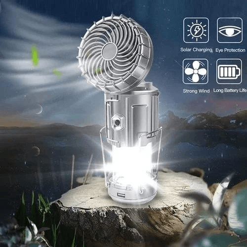 🔥2025 Hot sale🔥🌿Portable LED camping lantern with fan