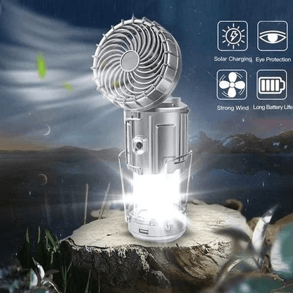🔥2025 Hot sale🔥🌿Portable LED camping lantern with fan