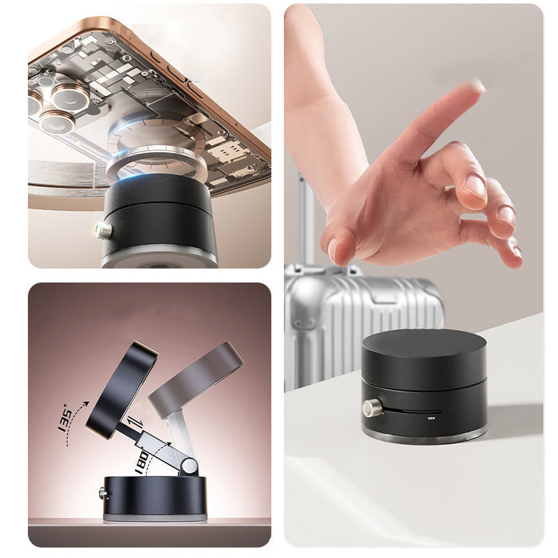 Multifunctional Foldable Vacuum Suction Cup Double-sided Magnetic Mobile Phone Holder