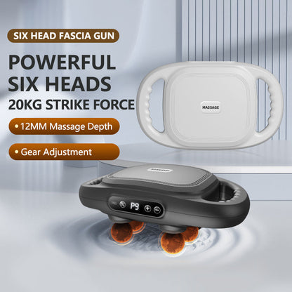 New Six-Head Fascia Gun Deep Tissue Massage Device