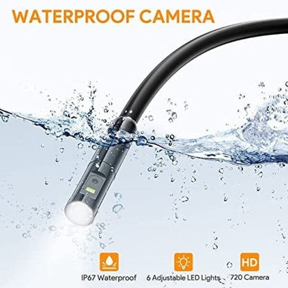 🔍 50% OFF! ✨ 3-IN-1 ENDOSCOPE - 2.0MP HD with 6 LED Lights, IP67 Waterproof, Compatible with Smartphones for Home Inspection and DIY Projects 📱🛠️