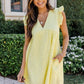 Summer V-neck short-sleeved hollow lace dress👗