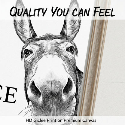 🥂 New Year, New Style: 50% Off Everything!Funny Bathroom Wall Art - "Nice Ass" Donkey Print
