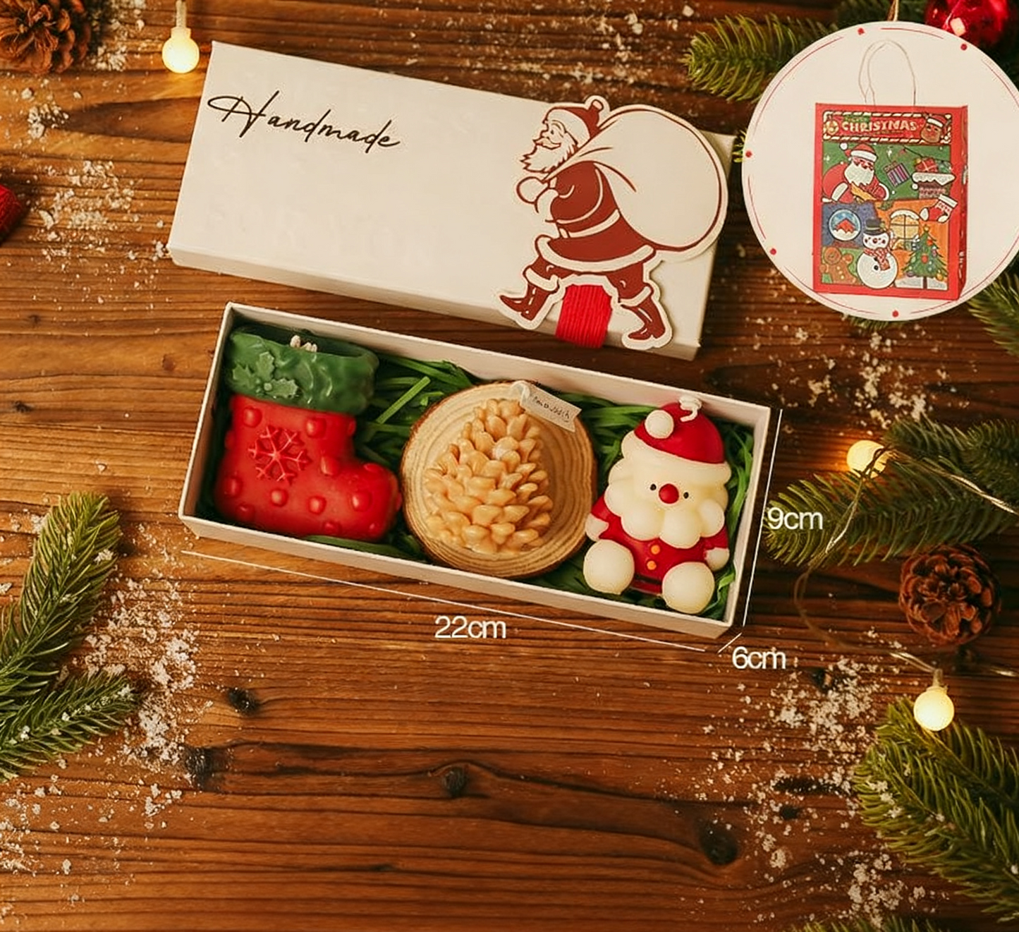 🕯️Cute Festive Scented Candles | Handmade Christmas Gift Set - Aromatherapy & Perfect Holiday Decor