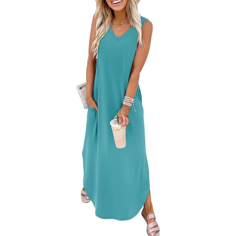 🎉Holiday Sale-50% Off🌷Summer Dresses Maxi Dress Vacation Beach Sundresses with Pockets
