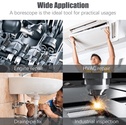 🔍 50% OFF! ✨ 3-IN-1 ENDOSCOPE - 2.0MP HD with 6 LED Lights, IP67 Waterproof, Compatible with Smartphones for Home Inspection and DIY Projects 📱🛠️