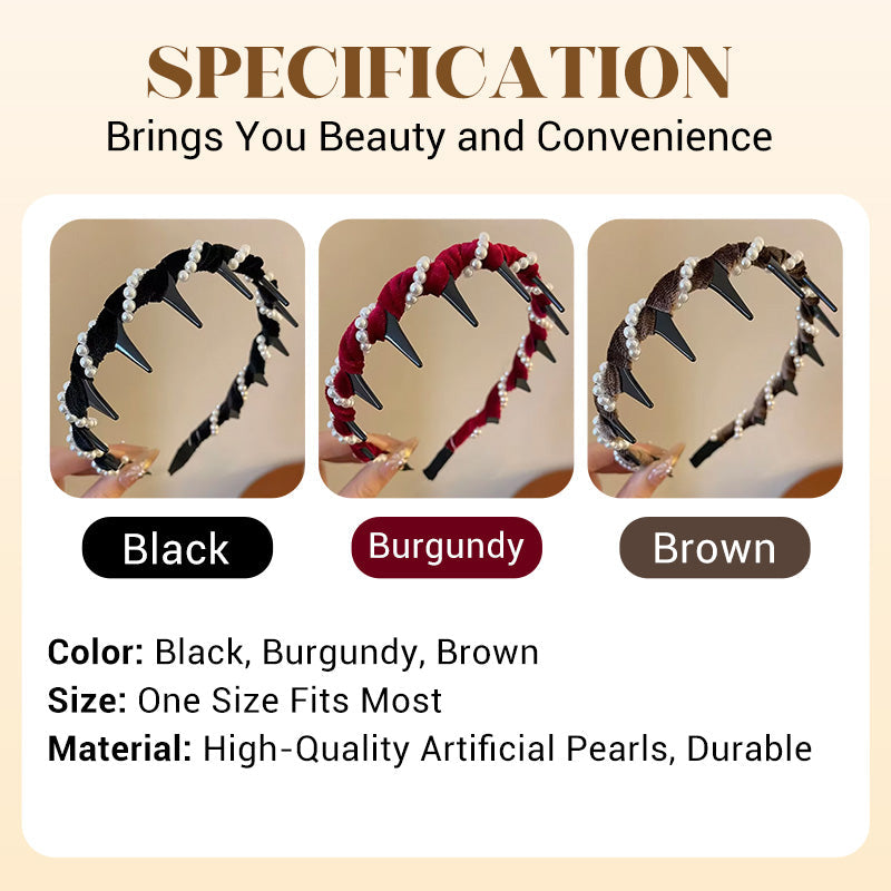 🔥Hot Sale🔥Vintage High Cranium Artificial Pearl Hairband（50% OFF）