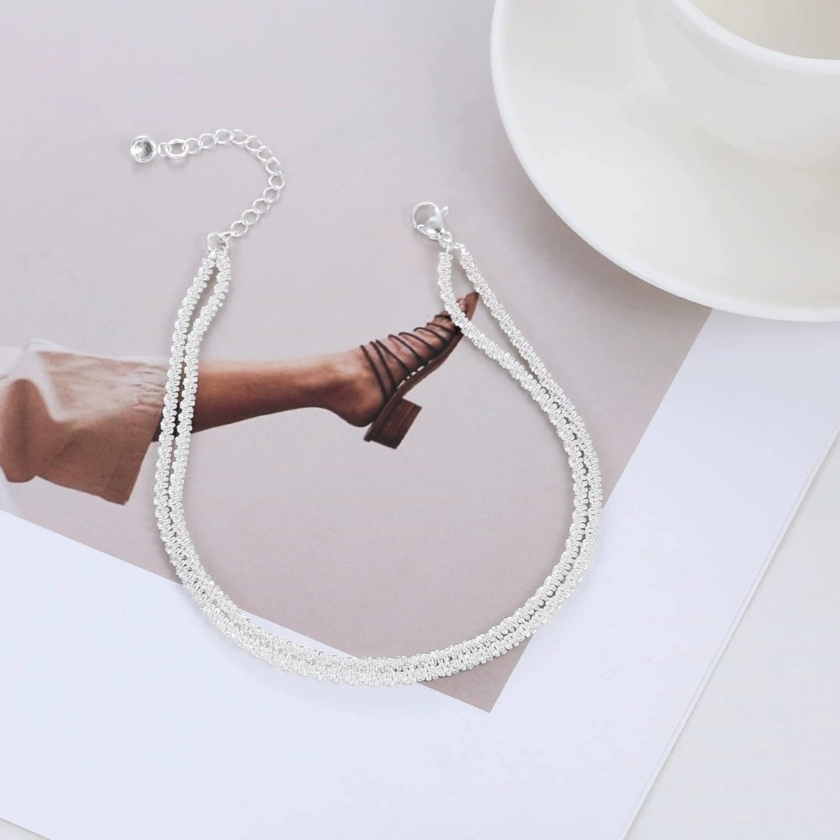 60%OFF🥰Dainty Layered Waterproof Anklet For