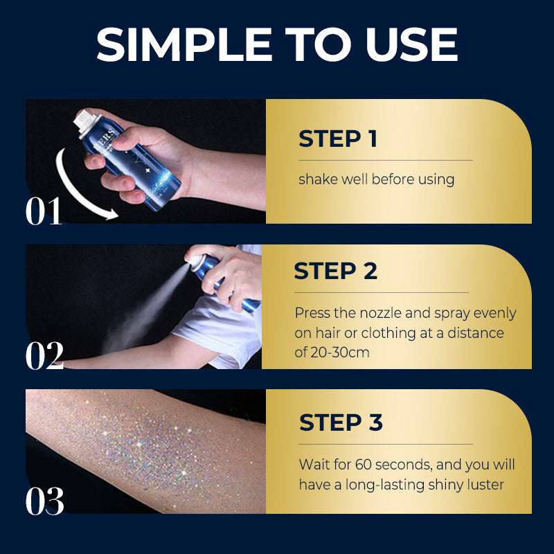 ✨12H Last! Long-Lasting Shiny Body Glitter Spray